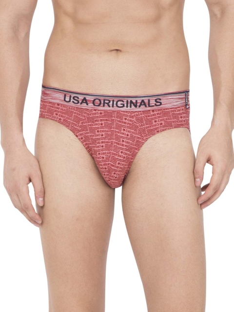 

Jockey Men Red Printed Briefs US69-0105