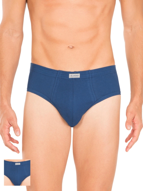 

Jockey Men Pack of 2 Navy Blue Solid Briefs 1009-0205