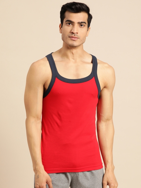

Jockey Men Red Modern Fit Solid Innerwear Vest