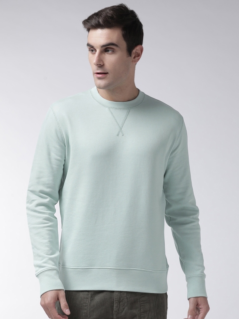 

Marks & Spencer Men Sea Green Solid Sweatshirt