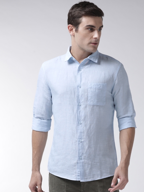 

Marks & Spencer Men Blue Relaxed Regular Fit Solid Casual Shirt