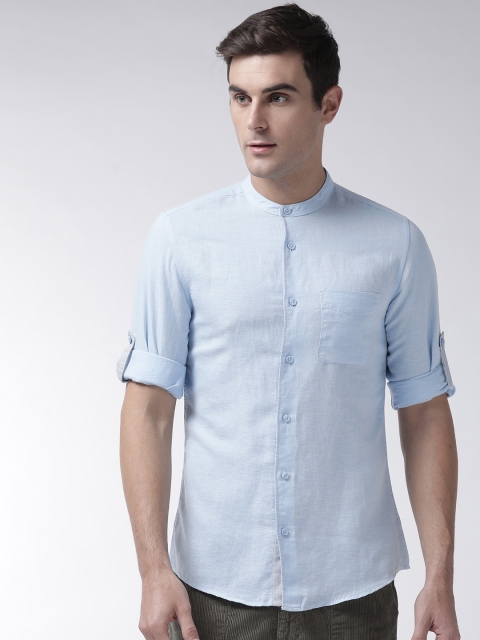 

Marks & Spencer Men Blue Slim Fit Solid Casual Shirt