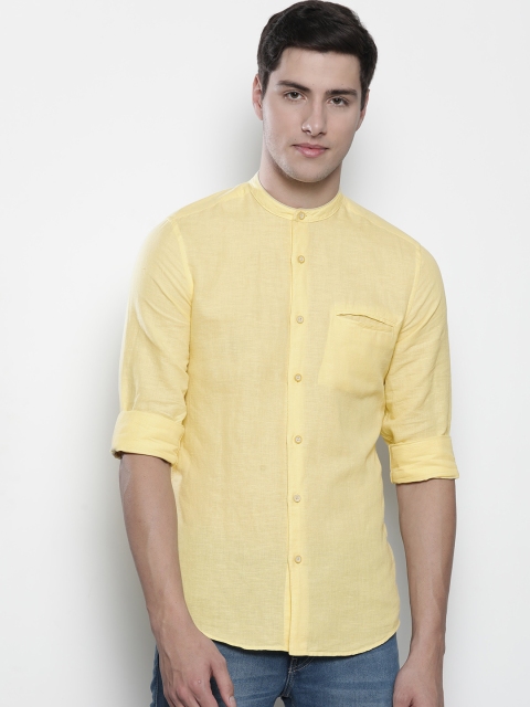 

Marks & Spencer Men Yellow Slim Fit Solid Casual Shirt