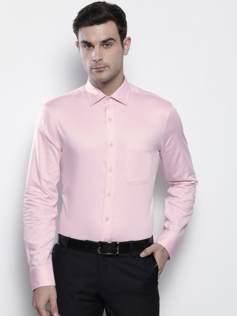 

Marks & Spencer Men Pink Tailored Fit Self Design Formal Shirt