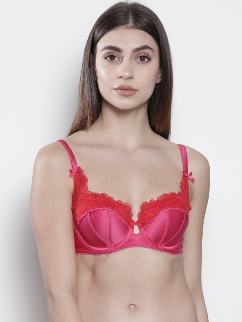 

Marks & Spencer Pink Satin Finish Underwired Lightly Padded Balconette Bra T817721P