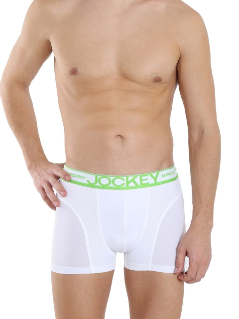 

Jockey Men White Solid Trunks SP56-0103