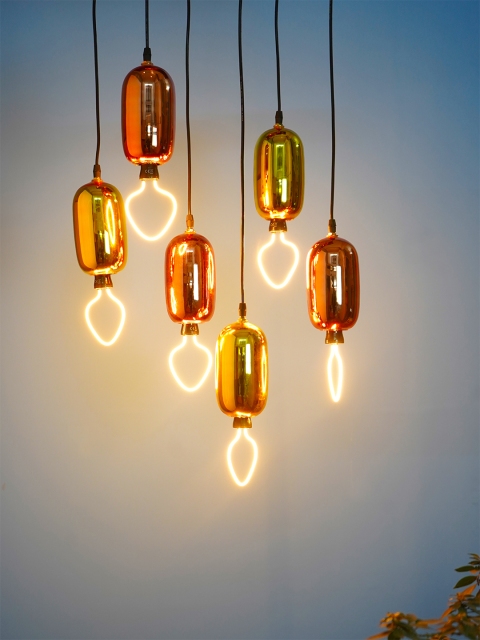 

Fos Lighting Rose Gold-Toned & Gold-Toned Solid Capsule Cluster Light