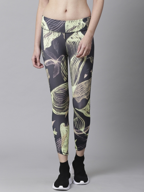 

Nike Women Grey & Green AS Fast 7/8th Floral Print Tights