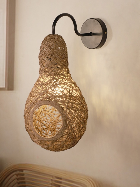 

Fos Lighting Brown & Black Weavers Nest String Wall Sconce