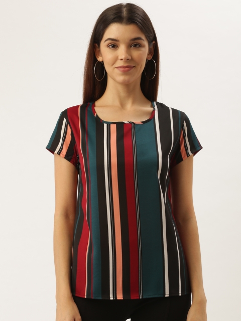 

Darzi Women Multicoloured Striped Regular Top, Multi