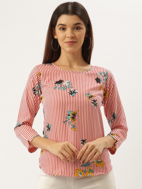 

Darzi Women Red & White Striped Top