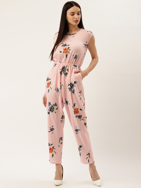 

Darzi Women Pink & Navy Blue Printed Basic Jumpsuit