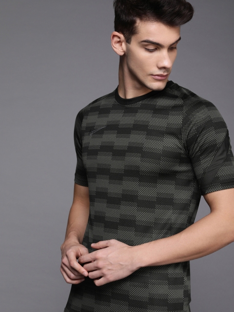 

Nike Men Black & Grey Printed Dri-Fit ACDPR Round Neck Football T-shirt