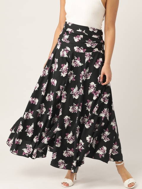 

Trend Arrest Women Black & Off-White Printed Flared Palazzos