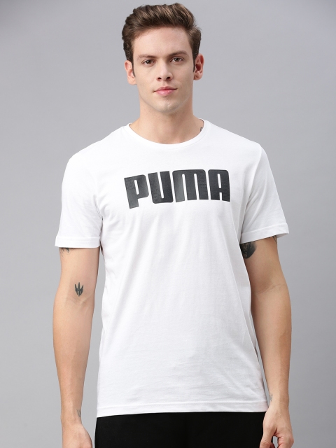 

Puma Men White ACTIVE Printed Drycell Round Neck Pure Cotton T-shirt
