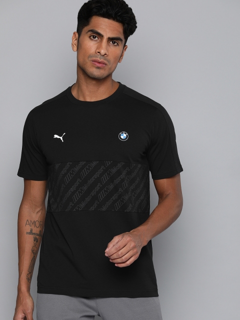 

PUMA Motorsport Men Black Printed Round Neck Pure Cotton T-shirt
