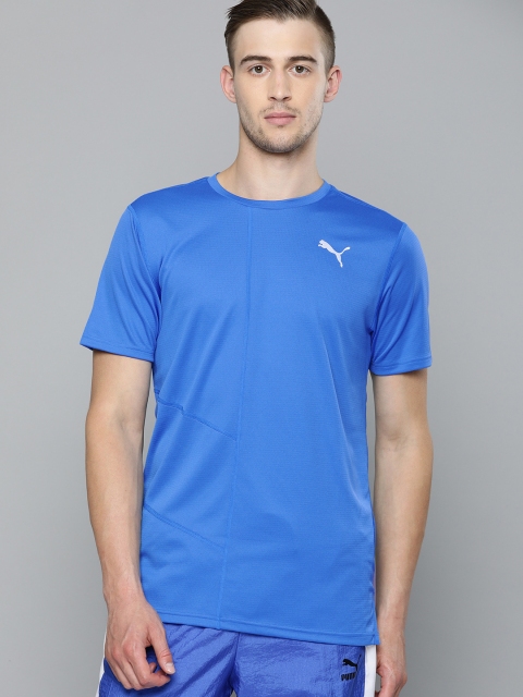 

Puma Men Blue IGNITE DryCell Technology Solid Round Neck Running & Training T-shirt