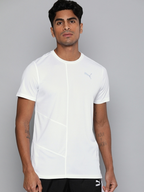 

Puma Men White Solid IGNITE Drycell Running Round Neck T-shirt