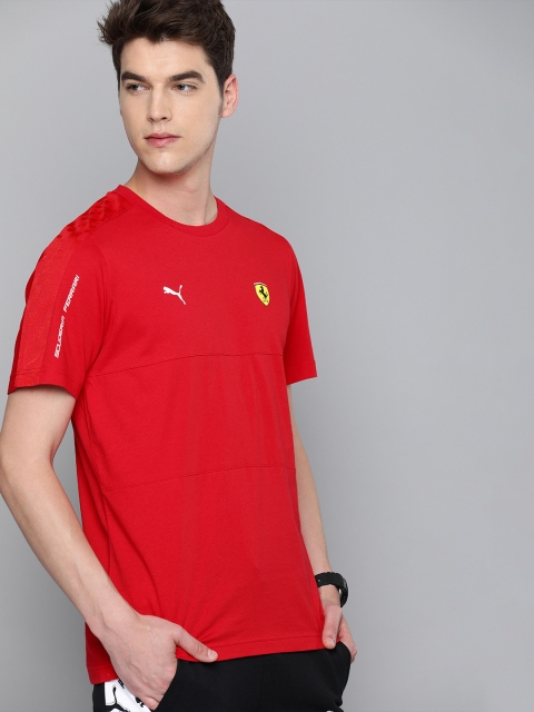 

PUMA Motorsport Men Red Solid Round Neck SF T7 T-shirt