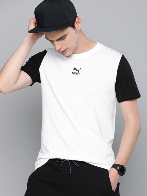 

Puma Men White Solid TFS Round Neck Pure Cotton T-shirt
