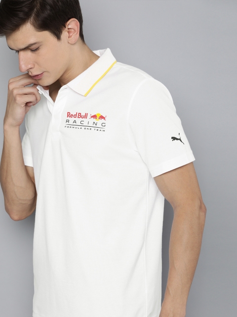 

PUMA Motorsport Men White Solid RBR Polo Collar T-shirt