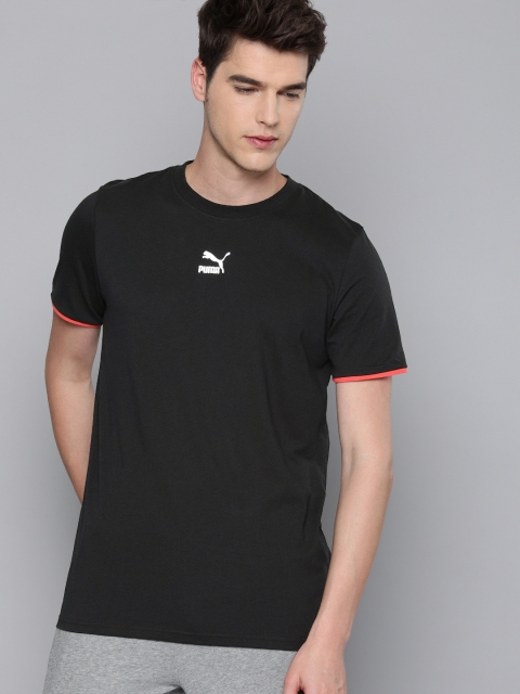

Puma Men Black Solid TFS Tee Round Neck T-shirt