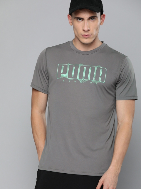 

Puma Men Grey Last Lap DryCell Technology Printed Round Neck Running & Training T-shirt