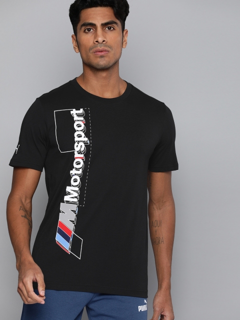 

PUMA Motorsport Men Black Printed Round Neck Pure Cotton Motorsport T-shirt