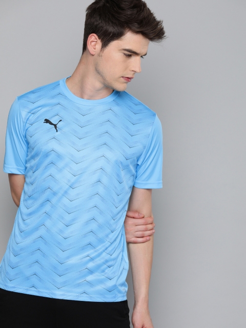 

Puma Men Blue Printed Slim Fit ftblNXT Graphic Dry Cell Round Neck T-shirt