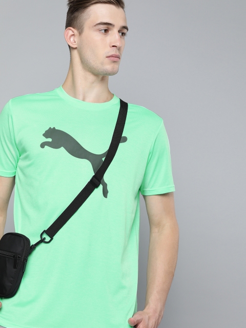 

Puma Men Green Printed Heather Cat DryCell Round Neck Training T-shirt