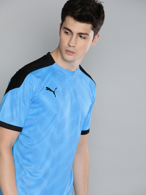 

Puma Men Blue Printed ftblNXT Graphic DryCELL Round Neck T-shirt
