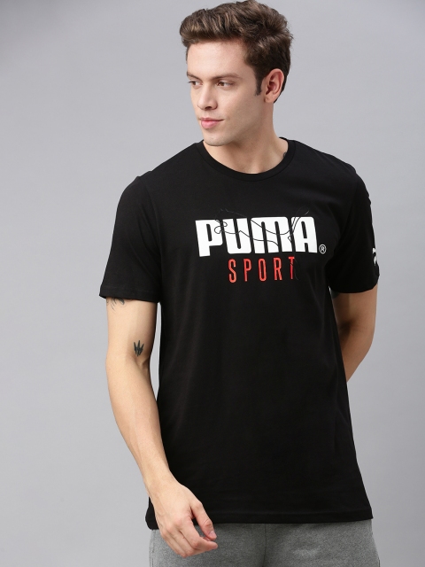 

Puma Men Black Printed Graphic Round Neck T-shirt