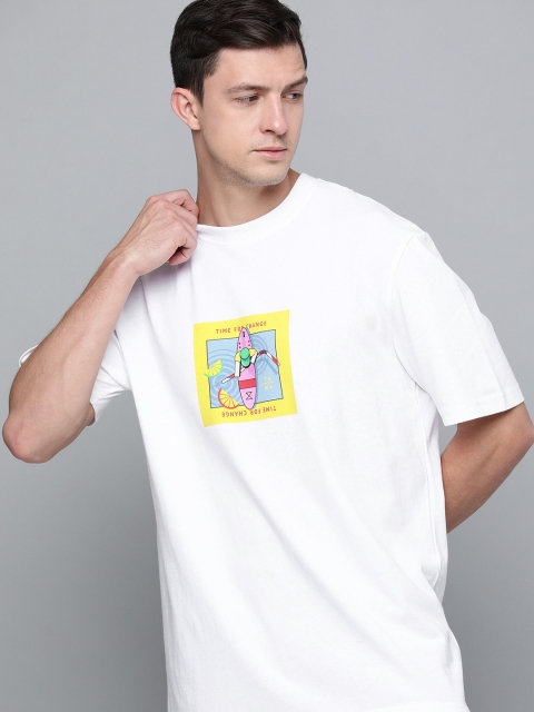 

Puma Men White Printed Downtown Graphic Organic Cotton T-shirt