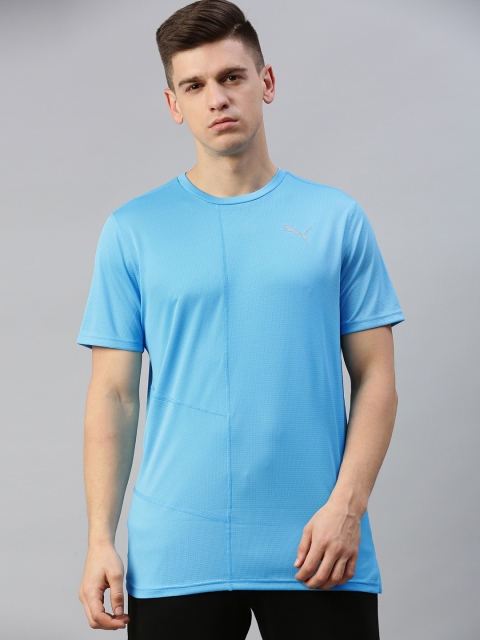 

Puma Men Blue Drycell Solid IGNITE Round Neck Running T-shirt