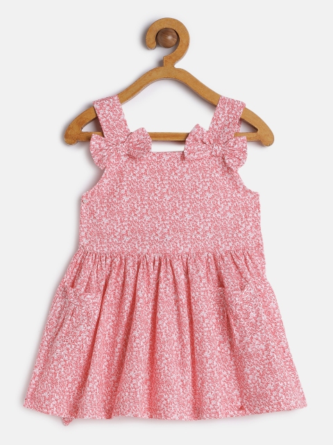 

Aomi Infant Girls Red Floral Printed Fit and Flare Dress