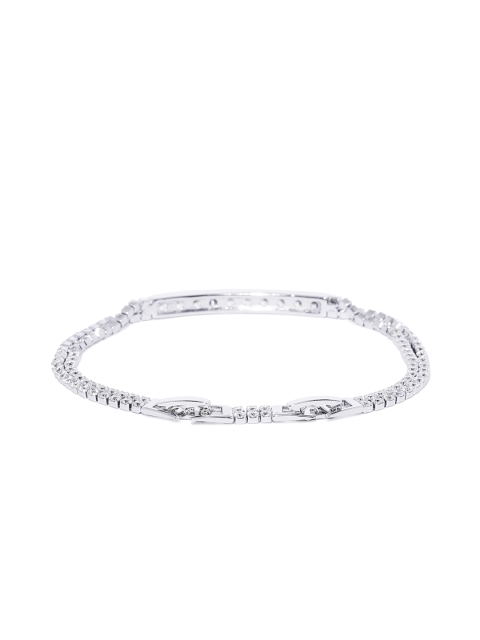 

Peora Silver-Plated CZ-Studded Charm Bracelet