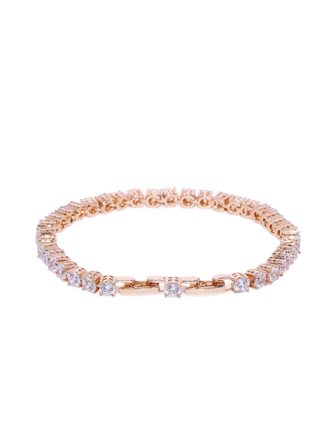 

Peora Gold-Plated CZ-Studded Charm Bracelet