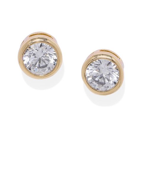 

Peora Gold-Plated Diamond Cut CZ Studded Circular Studs