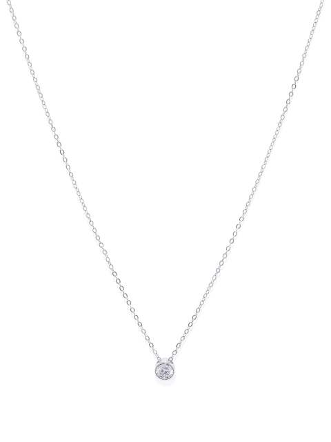 

Peora 925 Sterling Silver CZ-Studded Necklace