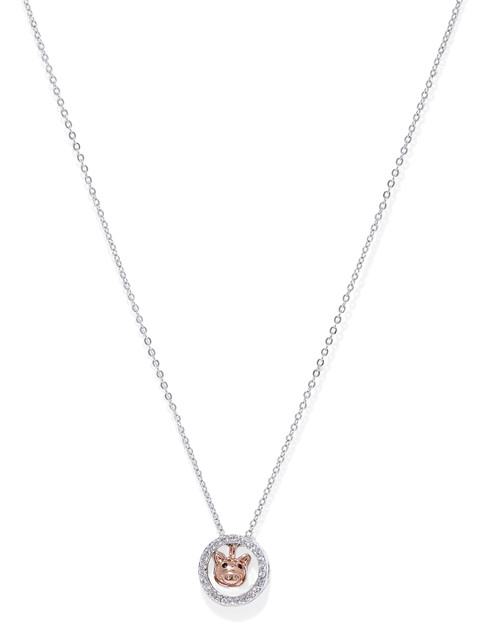 

Peora Women Silver-Plated CZ-Studded Pendant With Chain