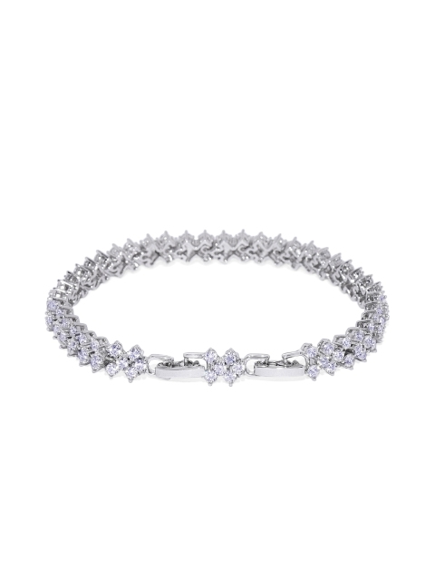 

Peora Silver-Plated Zirconia Studded Bracelet