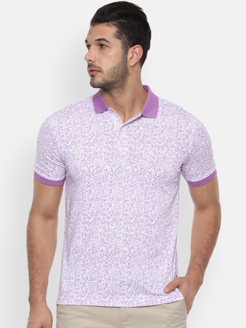

Van Heusen Men Purple Printed Polo Collar T-shirt