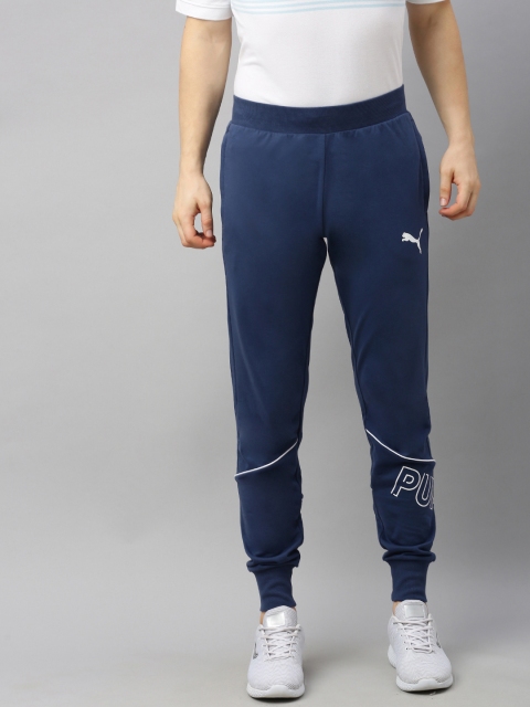 

Puma Men Navy Blue Solid Straight Fit Joggers