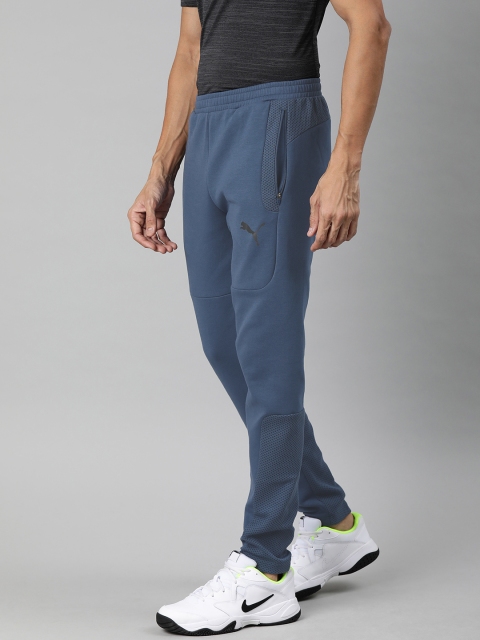 

Puma Men Blue Solid Slim-Fit EVOSTRIPE Track Pants