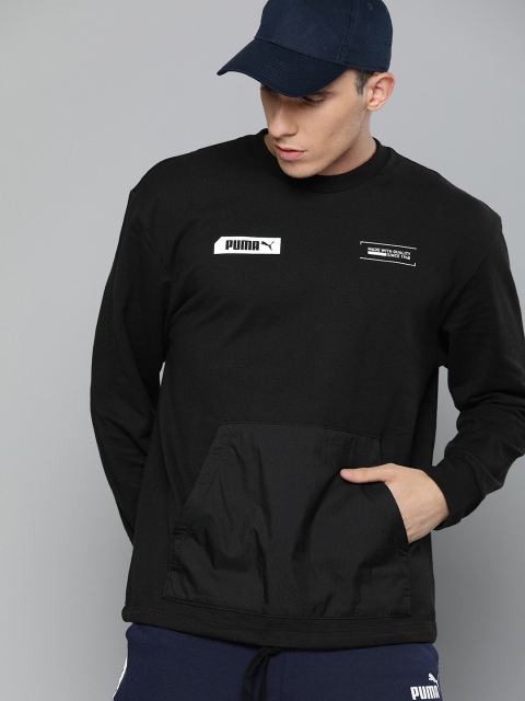 

Puma Men Black Solid NU-TILITY Crew Sweatshirt