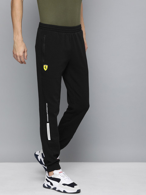 

PUMA Motorsport Men Black Straight Fit SF Sweat Solid Joggers with Printed Detailing