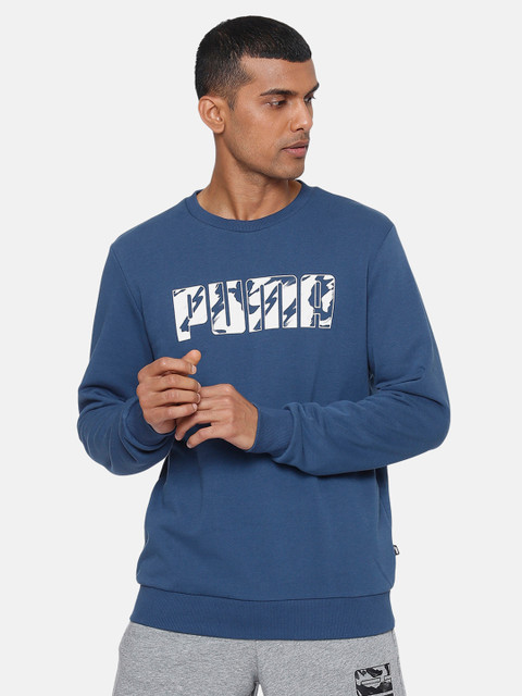 

Puma Men Blue Printed Sweatshirt