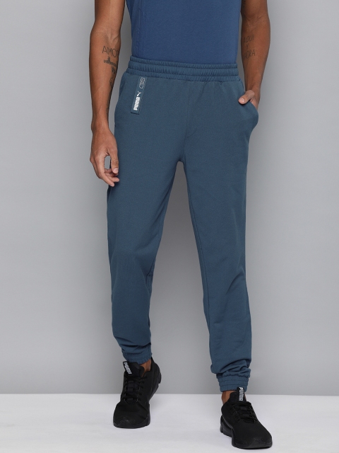 

Puma Men Blue Solid NU-TILITY Knit joggers