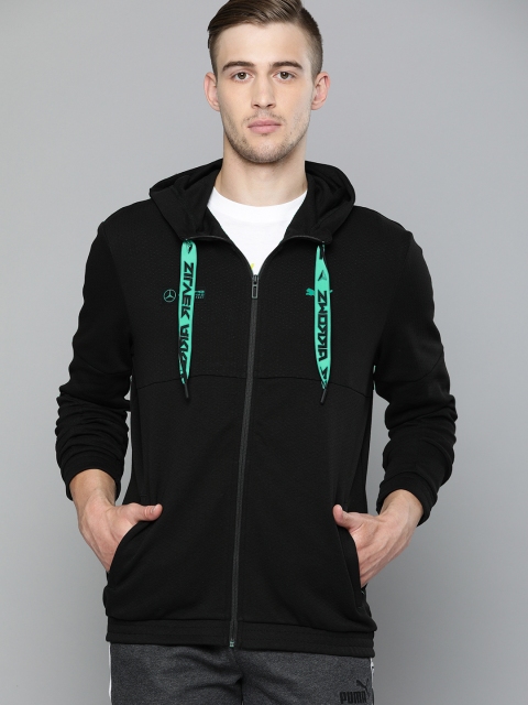 

PUMA Motorsport Men Black Self Design MAPM SWEAT AMG Motorsport Hooded Sweatshirt