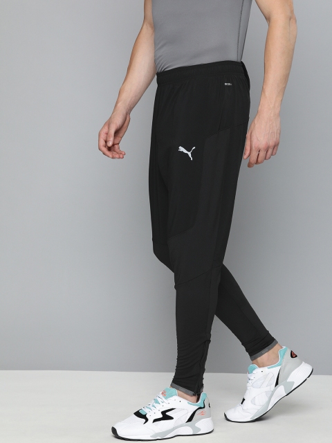 

Puma Men Black Tapered Fit Solid Last Lap dryCell Running & Training Track Pants